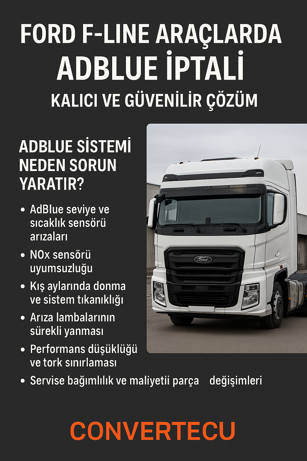 Ford F-Line Araçlarda AdBlue İptali – Kalıcı ve Güvenilir Çözüm